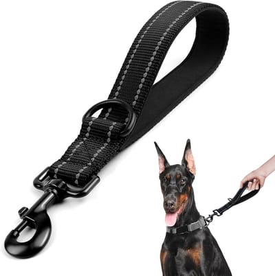 SnelShoppen - Strong Short Dog Lead, Korte Hondenriem voor Training, Reflecterende Leash voor Middelgrote en Grote Honden met D-Ring, Volledige Contro