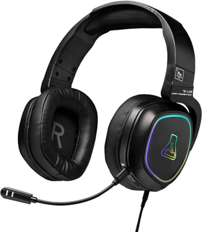 The G-Lab Korp Promenthium Headset Bedraad en draadloos Hoofdband Gamen Bluetooth Zwart