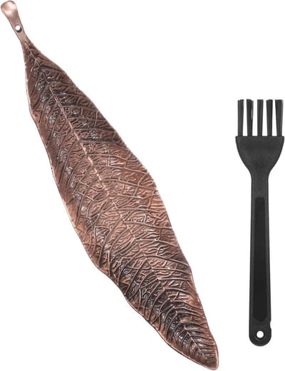 Elegante Bronzen Incense Stick Houder met Bladontwerp - Perfect voor Yoga, Meditatie en Thuisdecoratie