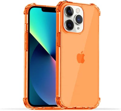 Smartphonica iPhone 11 Pro transparant siliconen hoesje - Oranje geschikt voor iPhone 11 Pro