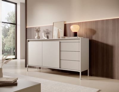 Meubella - Dressoir Saran - Beige - 153 cm