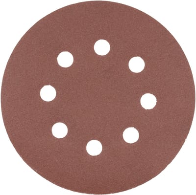 TECHNIK – Schuurschijven 125 mm korrel 60 met klittenbandsluiting, 11 gaten, aluminiumoxide, voor hout, metaal, lak, excentrische schuurmachine, stofabsorberend, set van 5