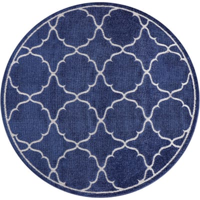 Muratap Berlin outdoor vloerkleed binnen en buiten laagpolig tapijt tuin - 120 cm rond