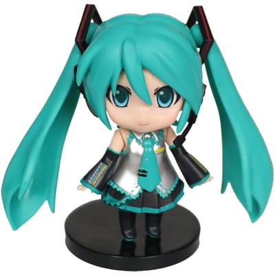 Anime Miku Figuur Mini Karakter Ornamenten Kersroze Prei Groen Gletsjer Sneeuw Blauw Hatsune Bureau Decoratie Speelgoed Cadeau