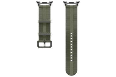 Originele Nylon Athleisure Band voor de Samsung Galaxy Watch 9 (40/44mm) / Watch 8 (40/44mm) / Classic (46mm) - Maat M/L - Groen