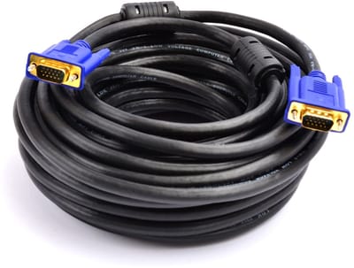 Jhubersproducts - Kabel - VGA naar VGA - 30 Meter - Hoogwaardige Beeldkwaliteit - 1080P Resolutie - Geschikt voor Projectoren en Laptops