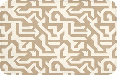 WC mat 80x50 cm - Antislip - Modern - Abstract - Beige - Toiletmat - Vloermat - Douchemat - Toilet tapijt - Toiletmatten