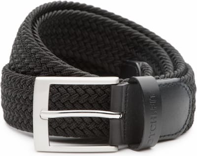 DTCH.FIT Herenriem Elastisch Mylo - Riem Zwart - Pantalon & Jeans Broekriem - Golf riem - Riemmaat 95cm - Totale lengte 110cm