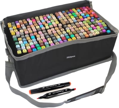 Premium Twinmarkers 262 stuks - Professionele alcohol markers - Dubbelzijdige dual tip markers - twinmarker alcohol stiften