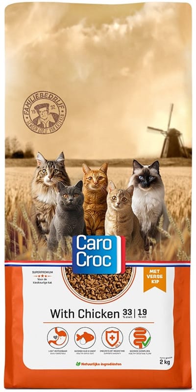 CaroCroc Kat Kip 2 kg met catessey stick