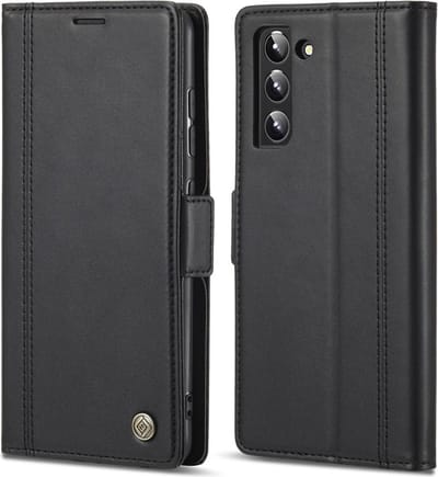 LC.IMEEKE Hoesje - Geschikt voor Samsung Galaxy S22 Hoesje - LC.IMEEKE Classic Book Case - Zwart