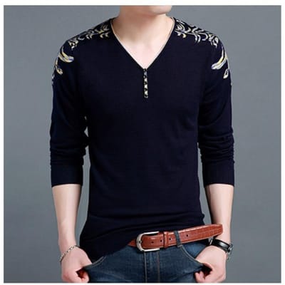 Heren Gebreide Kleding Herfst V-hals Knoop Pullover Top Koreaanse Versie van De Body Trend Mode Herfst Basis Shirt Dun 4XL black