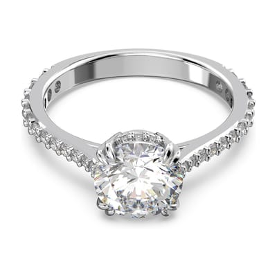 Swarovski Constella Dames Ring Metaal - Zilverkleurig - 16.00 mm / maat 50