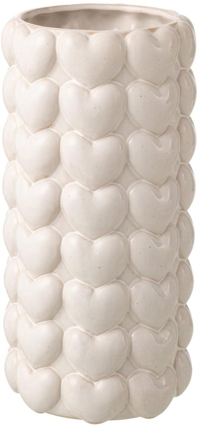 Vaas Harten - Steengoed - Ecru - Extra Large - 32,5 cm