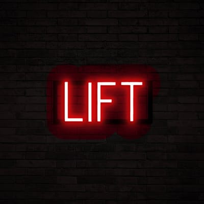 LIFT - Lichtreclame Neon LED bord verlicht | SpellBrite | 33,64 x 16 cm | 6 Dimstanden & 8 Lichtanimaties | Reclamebord neon verlichting