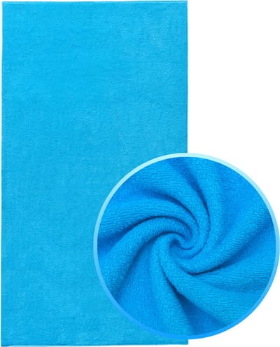 Funnies Strandlaken XXL Turquoise Extra groot - 100x200 cm - Strandhanddoek - Hoogwaardig Katoenen OEKO-TEX - 500 gram/m2 Luxe Dikte - Extra zacht - Sneldrogend Badhanddoek - Ideaal voor Strand, Sauna, Zwembad, Vakantie en Sport - Badlaken