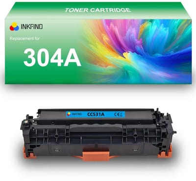 INKFIND 304A (CC531A) / 305A (CE411A) / 312A (CF381A) Cyaan tonercartridge compatibel met HP 304A (CC531A) Cyaan en HP 305A (CE411A) Cyaan en HP 312A (CF381A) Cyaan en Canon toner cartridge 718 Cyaan - 1-pack Cyaan