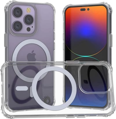 Casemania Hoesje Geschikt voor Apple iPhone 15 Pro - Transparant - Anti Shock Back Cover - Geschikt voor Magsafe