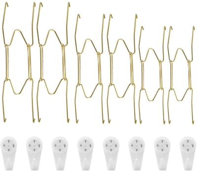 Dailygoods- Wandhaak Goud - Wandhaak Zwart - Wandhaak Hout - Wandhaak Dier - Wandhaakjes Zelfklevend - Stalen Constructie 6 Inch/8 Inch - Bordenhanger