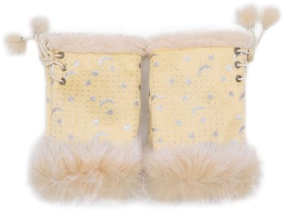 Dailygoods- Vingerloze Handschoenen - Dames - Winter - Warm - Polyester/Konijnenbont - Verstelbaar Koord - Modieuze Stijl