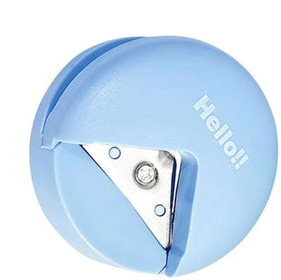 Papier Hoekensnijder - Hoekpons Gereedschap - Kaarten Maken - Draagbaar Handmatig Knipapparaat - 6 x 3.5 cm - Blauw