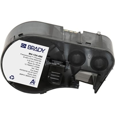 Brady M4-124-490 Freezerbondz polyester labels zwart op wit | 12,7 mm x 41,91 mm (origineel)