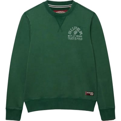 Superdry Vintage Prep Relaxed Crew Sweatshirt Groen S Man