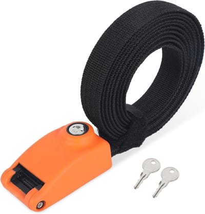 Afsluitbare Spanband - Sjorband Met Slot - Veilig Transport - Geïntegreerd Staalkabel - 3 Meter Lengte - Oranje