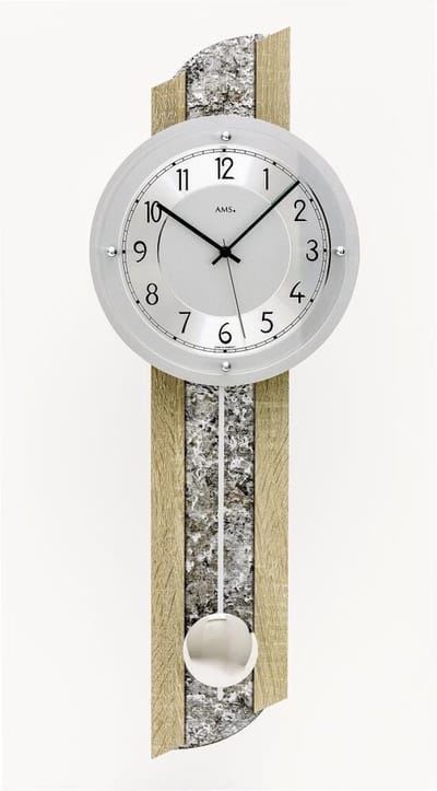 AMS wandklok radiogestuurd / wandklok met slinger / 5325