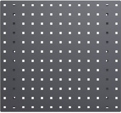 Bodempaneel Perfo S, gatenmaat 9,2 x 9,2 mm, B 495 x D 13 x H 457 mm, plaatstaal met poedercoating, antracietgrijs RAL 7016
