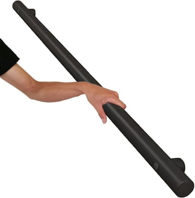 Trapleuning RVS - Wandsteun - Veiligheid - Mat zwart - 120 cm - Zwart