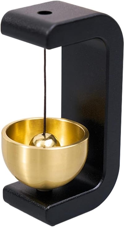 Deurbel Chime - Woondecoratie Bel - Entree Herinnering - Magnetisch C-vormig - 8.4L x 5.2B cm - Zwart