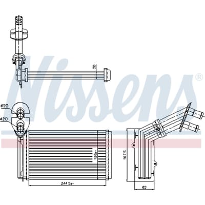 Warmtewisselaar, interieur verwarming NISSENS 73973