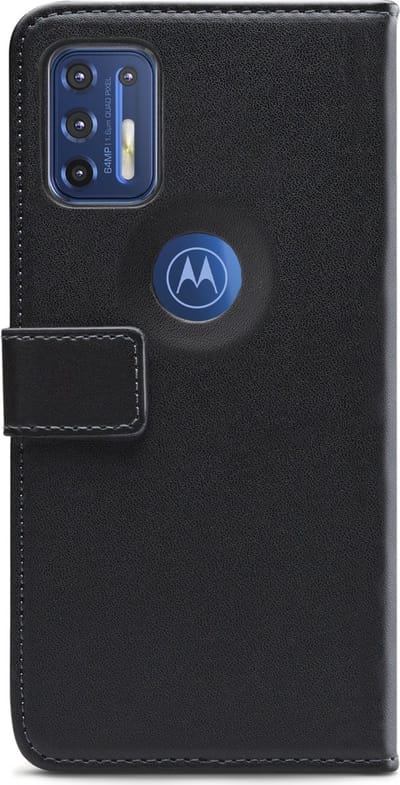 Motorola Moto G9 Plus Bookcase hoesje - Mobilize - Effen Zwart - Kunstleer