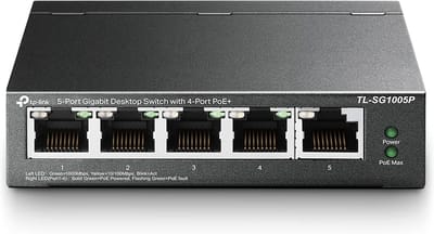 5-Poorts Gigabit PoE Switch met Plug-and-Play Functionaliteit