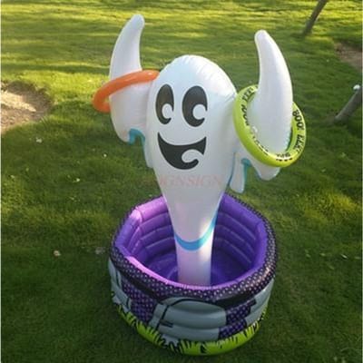 Opblaasbare Spookgezicht IJsemmer Halloween Bar Groot Evenement Requisieten Drank IJsemmer Zwembad Spook IJsemmer Werpcirkel