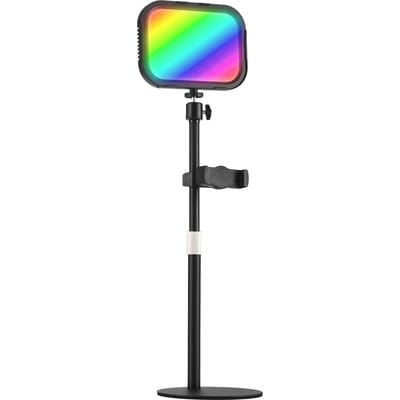 Desktop RGB Videolamp Paneel 12W Videoconferentielicht voor Zoom Meeting 3000K-6500K Fotografie