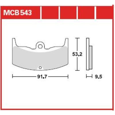 Remblokset, schijfrem TRW MCB543