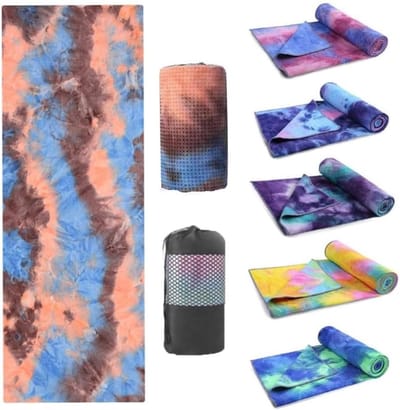 Non-slip Yoga Handdoek met Grip Dots - Sneldrogend en Zacht Microfiber voor Hot Yoga, Pilates en Bikram