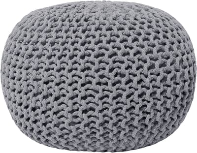 CONRAD - Poef - Grijs - 50 cm - Katoen