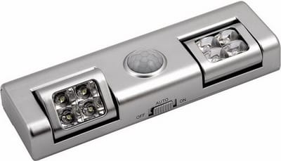 Ledlamp met bewegingsmelder Zilvergrijs