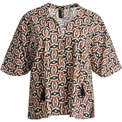 Vrouwenblouse Mat Fashion Geometric