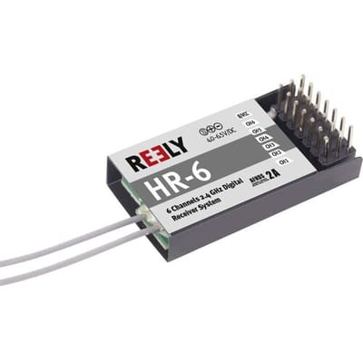 Reely HR-6 6-kanaals ontvanger 2,4 GHz Stekkersysteem JR