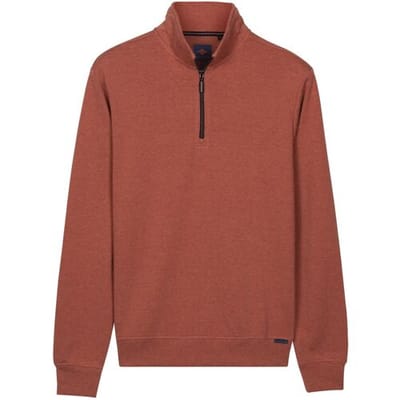 Baileys – Heren Trui – Half Zip Sweater – Pinstripe Sweater - Terra – 613161-34