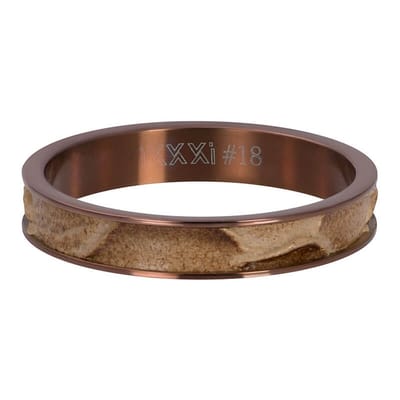 iXXXi Jewelry Vulring 4 mm Crocodile Bruin  - maat 17