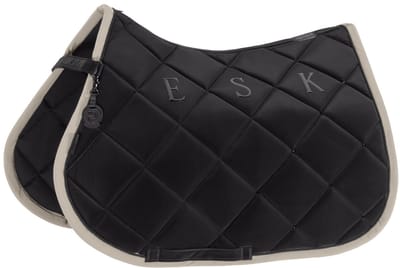 Eskadron Zadeldek Silk Contrast Diamond Platinum 26/27 Full Zwart