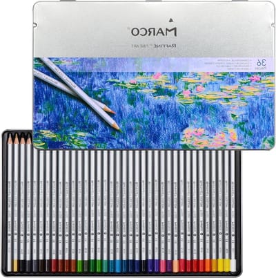 Kleurpotloden Set - Oliekrijt Potloden - Tekenen en Kleuren - 3.3mm Dikke Stift - 36 Kleuren - Multicolor