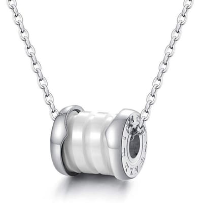 Cilla Jewels ketting Zilverkleurig Wit Roman Pendant