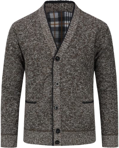 ALLTHEMEN Heren Gebreide Vest - Klassieke Knopen - L
