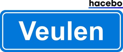 Hacebo - Plaatsnaam Sticker - 29x10 CM - Veulen sticker - Verkeersborden sticker - grappige cadeaus - Veulen